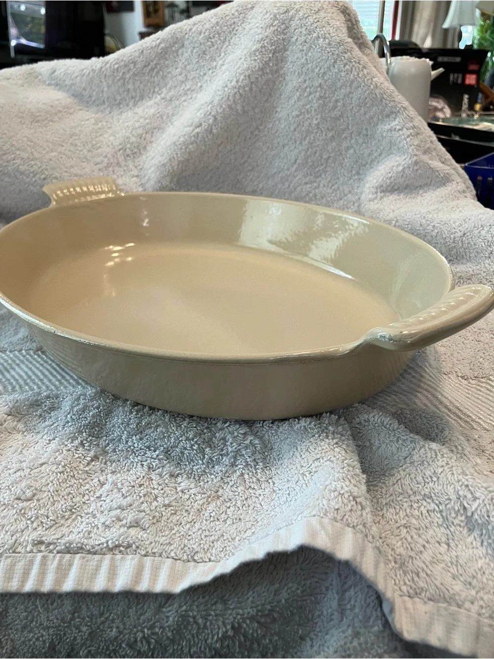 vintage Le Creuset #36 Enameled Cast Iron Oval Au Gratin Dish casserole baking